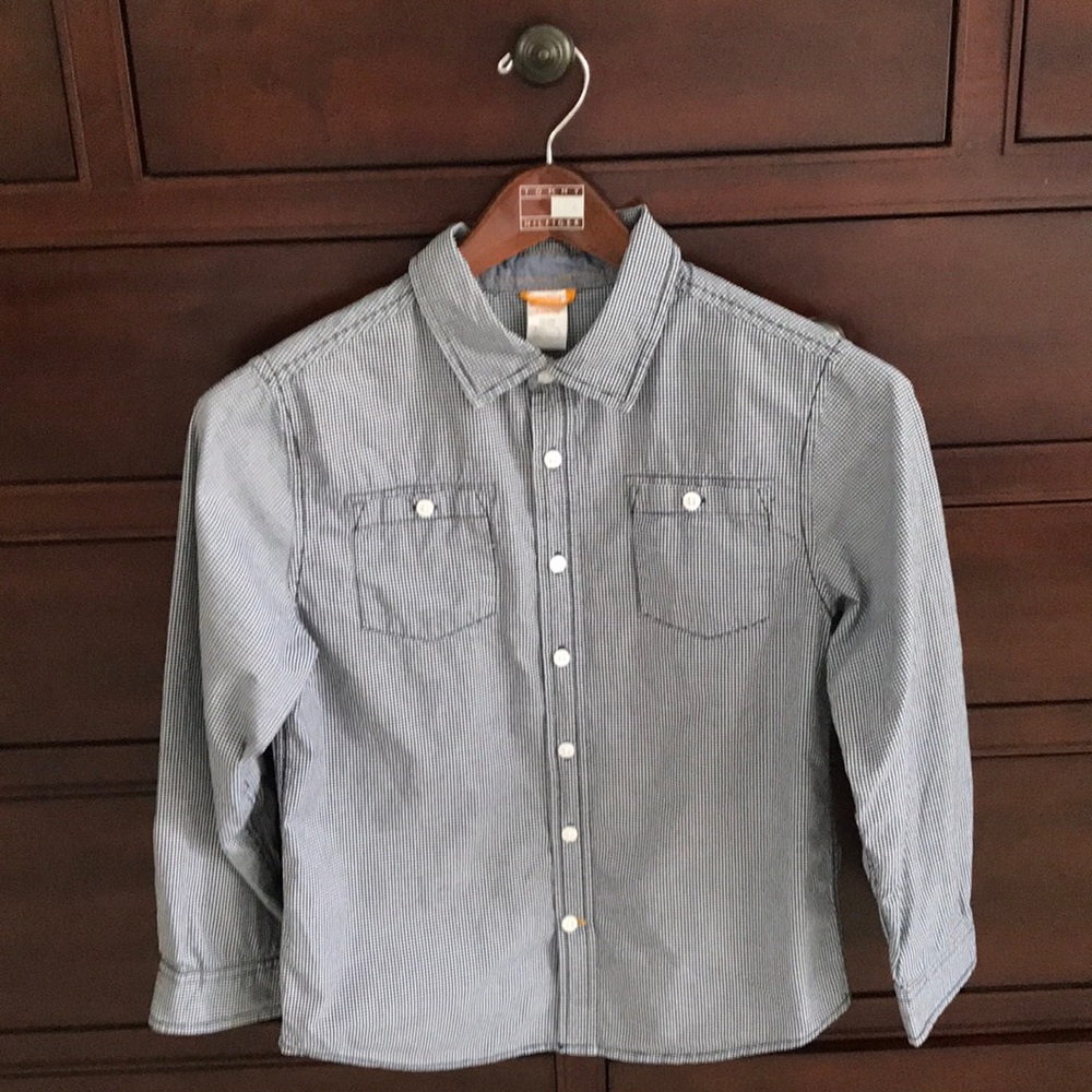 *️⃣2/$30 Gymboree navy and white button down shirt